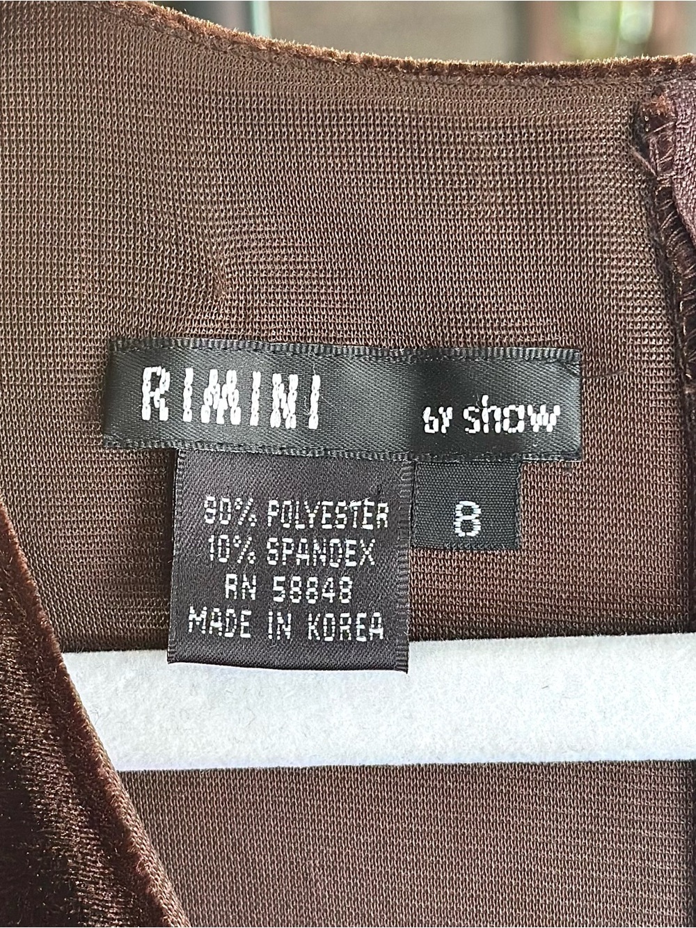 Vintage 90s Y2K Rimini By Shaw Brown Velvet Maxi Dress - Picture 3 of 4